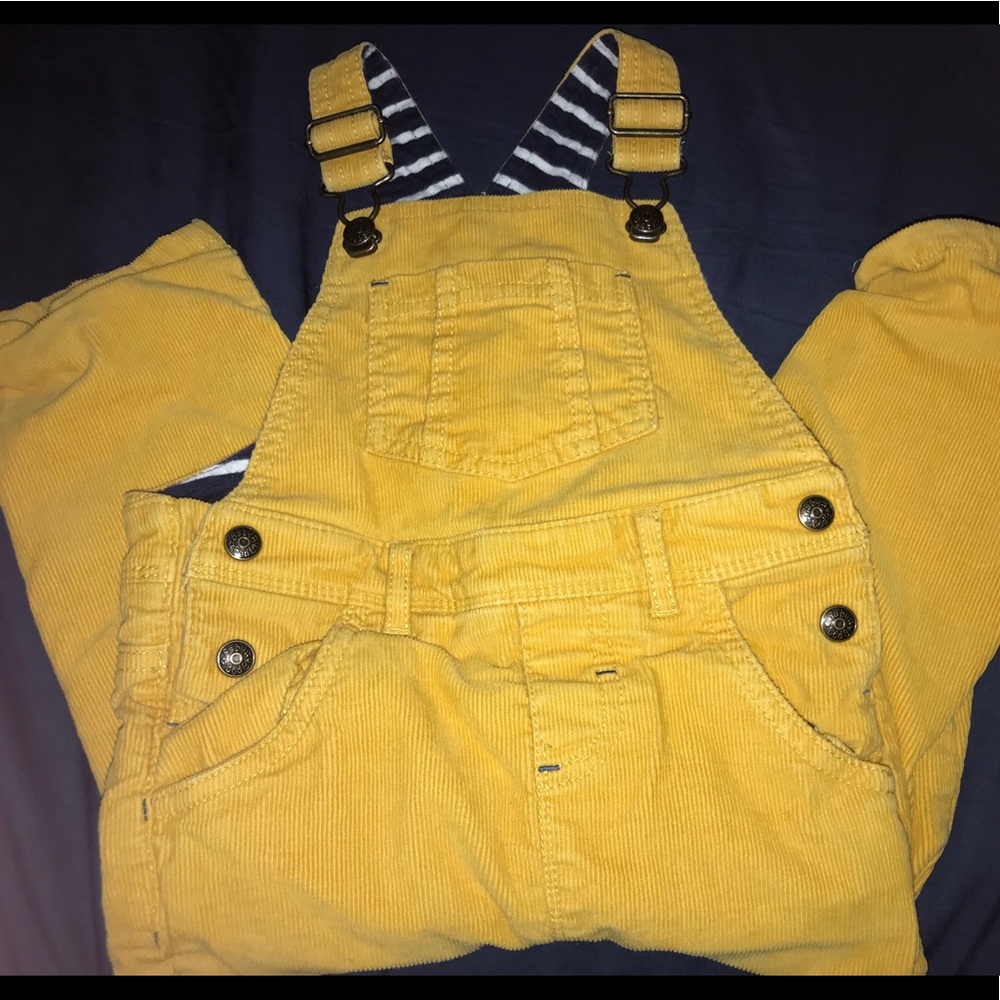 Baby Boden mustard corduroy dungarees / overalls